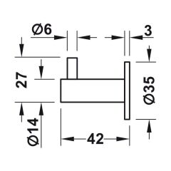 Hafele HANGER R Mat Siyah Renkli Modern Vestiyer Askısı