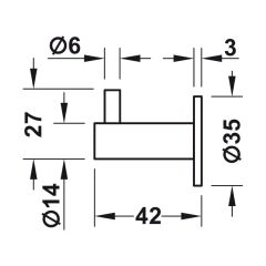 Hafele HANGER R Parlak Altın Renkli Modern Vestiyer Askısı