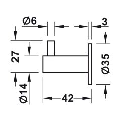 Hafele HANGER R Paslanmaz Çelik Renkli Modern Vestiyer Askısı