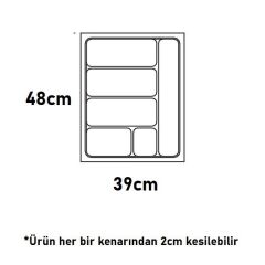 Hafele Smart Çatal Kaşıklık Gümüş Renk, 39x48cm