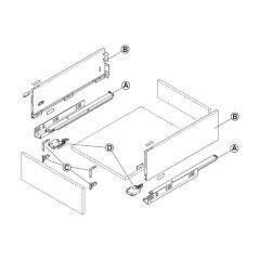 Hafele MATRIX BOX SLIM A30 Yanak byz.16/175/450