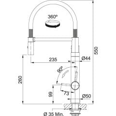 Franke Arıtmalı Batarya Vital Spiralli Industrial Black / Steel Optics