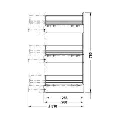Hafele No.13 Şişelik Arena Classic 3'lü Krom P.