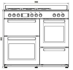 Hafele SIRIUS Kuzineli Fırın 100 cm Antrasit