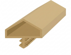 Ortadan Basan Çatı Tipi Kapı Fitili 10mm Bej (500 Metre)