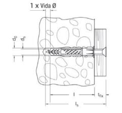 Hafele UX - Pulsuz Üniversal Dübel 10x60mm (50 Adet)