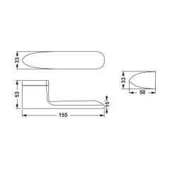 Hafele Kapı Kolu Seti Gemini Banyo  WC Antik Bronz