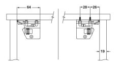 Hafele POW Gizli Ray Tek Açılım Yavaşlatıcılı 25Kg 18/250mm