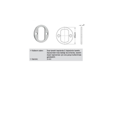 Hafele DT710 Kapalı Rozet, Gri