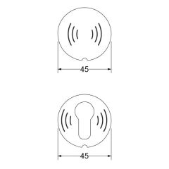 Hafele DT710 Kapalı Rozet, Mat Beyaz