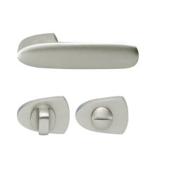 Hafele Kapı Kolu Seti Gemini Banyo  WC Mat Nikel