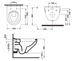 Hafele RONDO WALL R50 Asma Klozet Parlak Beyaz