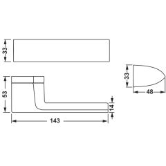 Hafele Kapı Kolu Seti Patty WC Antrasit