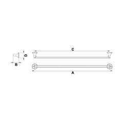 Hafele Mobilya Kulpu Stark 160mm Paslanmaz Çelik