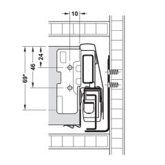 Hafele Matrix Box P, Bronz Kahve 18/92/500mm - Vidalı