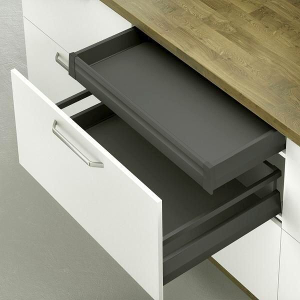 Hafele M. Box P50 Vis İç Çekmece 18/92/1200/500mm, Antrasit Renk