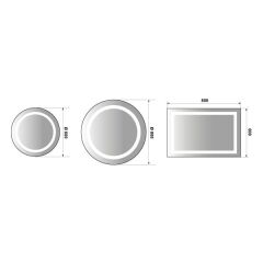 Hafele Mırage Plus Led Banyo Aynası Buğu Çözücülü Ø600Mm