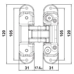 Hafele Gizli Menteşe CDH60 60kg Mat Beyaz