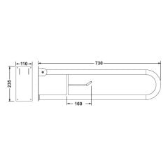 Hafele Tuvalet Kağıtlık Katlanır Tutunma Barı