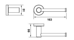 Hafele OZO İki Tuvalet Kağıtlığı Titanyum