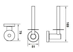 Hafele OZO Yedek Tuvalet Kağıtlığı Titanyum