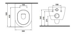Hafele SOLIS WALL R52 Asma Klozet Parlak Beyaz