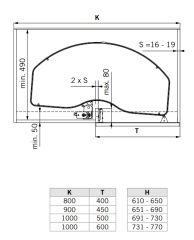 Köşe Kiler Sistemi Antrasit 50cm