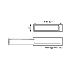 Hafele Bonus Şişelik 150mm Gümüş Gri Renk