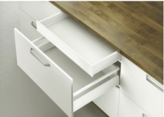 Hafele Çekmece Seti 60'lık Modül İçin Bas Aç Yavaşlatıcılı 50'lik Dübelli Gri