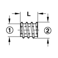 Hafele Düz Başlı Çelik Dübel M5x10mm (100 Adet), Galvaniz