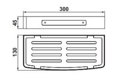 Hafele QUADRAN Dikdörtgen Süngerlik Parlak Krom