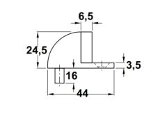 Hafele Stoper Zemine Yapıştırılarak Montaj 44x25mm Parlak Altın