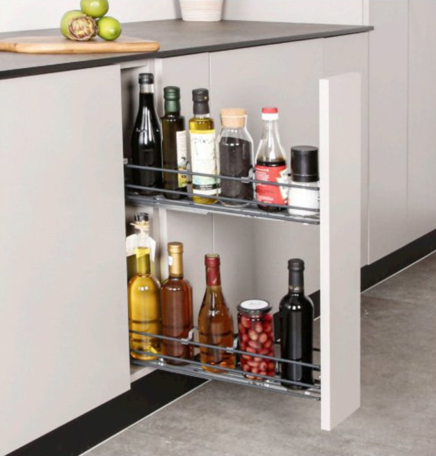 Hafele Neva Şişelik 150mm Sol Yönlü Antrasit Renk