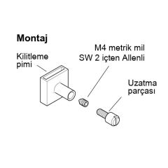 Hafele Kilitleme Pimi 6,5mm, Nikel