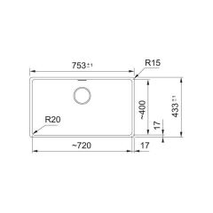 Franke Fragranit Evye Marıs Mrg 110-72 Matt Black Tek Gözlü Damlalıksız