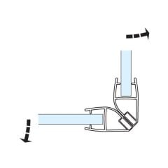 Hafele Mıknatıslı Cam Kapı Fitili 90 Derece 10-12/2500mm