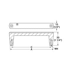 Hafele H2585 Kulp Mat Altın 128mm