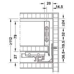 Hafele Matrıx Box Slım Çekmece Seti Mat Beyaz Vidalı 16/89Mm/400Mm 30Kg