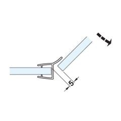 Hafele Cam Kapı Fitili Cam-Cam 135 Derece 10-12/2500mm