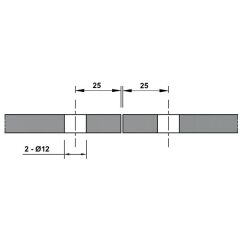Hafele Cam Tutucu Cam-Cam 180 Derece Grafit Siyah Renk