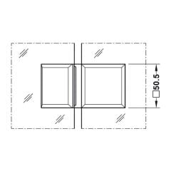 Hafele Cam Tutucu Cam-Cam 135 Derece Grafit Siyah Renk