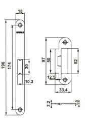 Hafele H50.08 Oda Tipi (CB) Dilden Kilit Mat Siyah 50/18/90mm