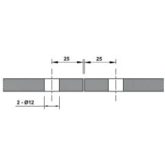 Hafele Cam Tutucu Cam-Cam 180 Derece Parlak Krom Renk
