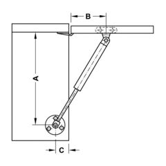 Hafele Kalkar Kapak Makası 150N