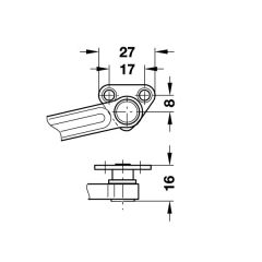 Hafele Maxi Klipssiz Alüminyum Kapak Bağlantısı, Beyaz Renk