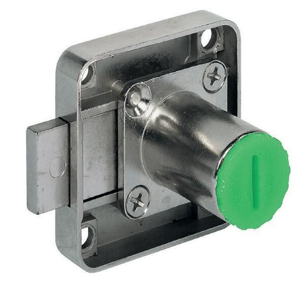 Hafele Symo Sürgülü Sağ Kilit 22mm, Nikel Kaplama