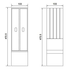 Hafele LEGRO Folyoluk Koyu Meşe 140x470x45