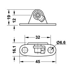 Hafele Maxi Euro Vida İçin Geçmeli Klips, Siyah Renk