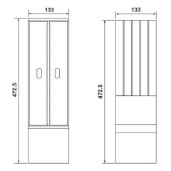Hafele LEGRO Bıçaklık Koyu Meşe 140x470x45