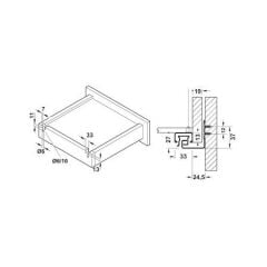Hafele Pow, Tam Açılım Yavaşlatıcılı Gizli Ray 400mm